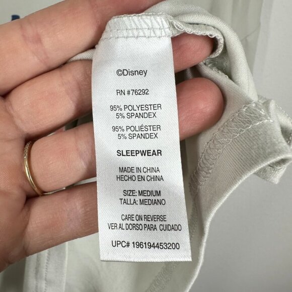 Mickey Mouse Disney Grey Graphic Pajama Top Women's Size Medium Adorable NWT Med - Picture 5 of 8